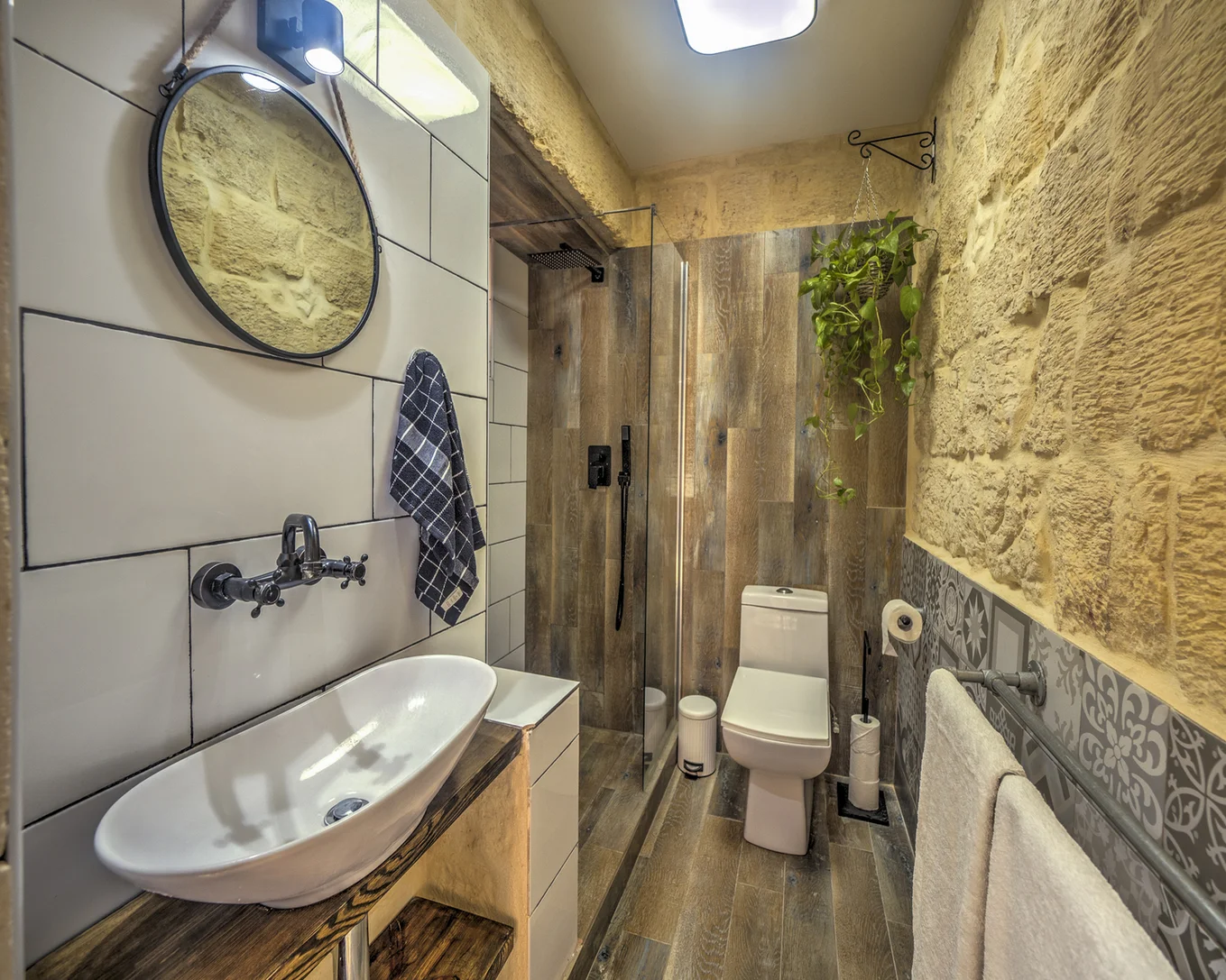 Bathroom at The Bunker in Gozo