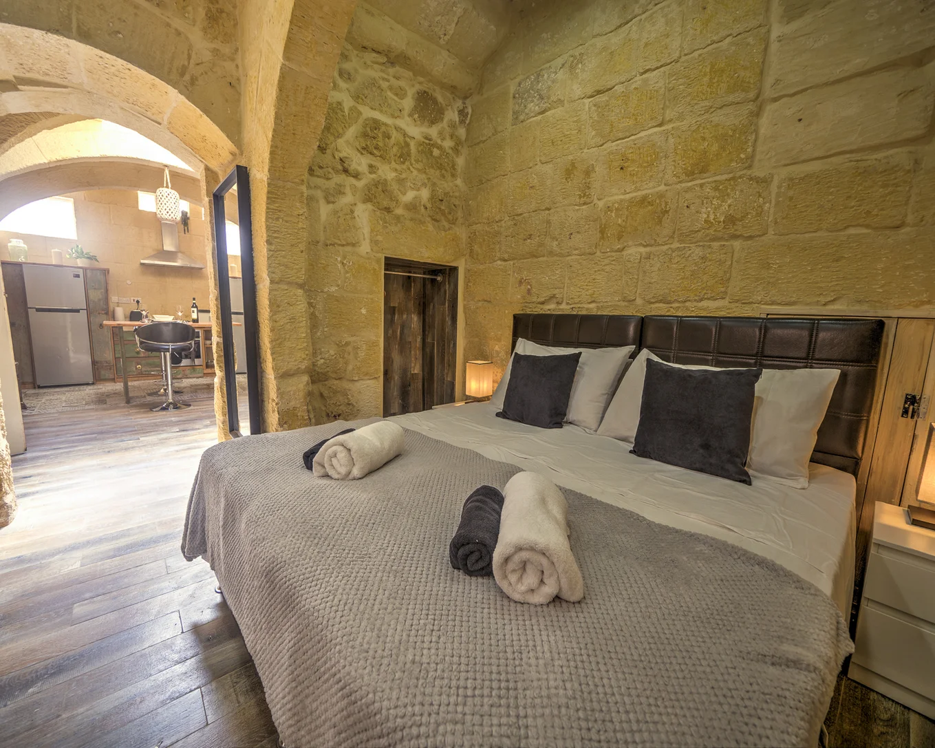Bedroom at The Bunker in Gozo